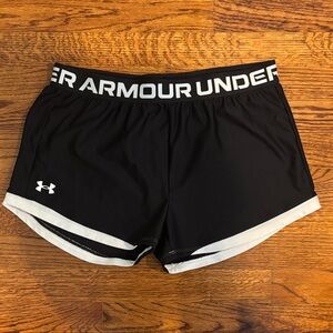 Under Armour Girl’s Black and White Athletic Shorts